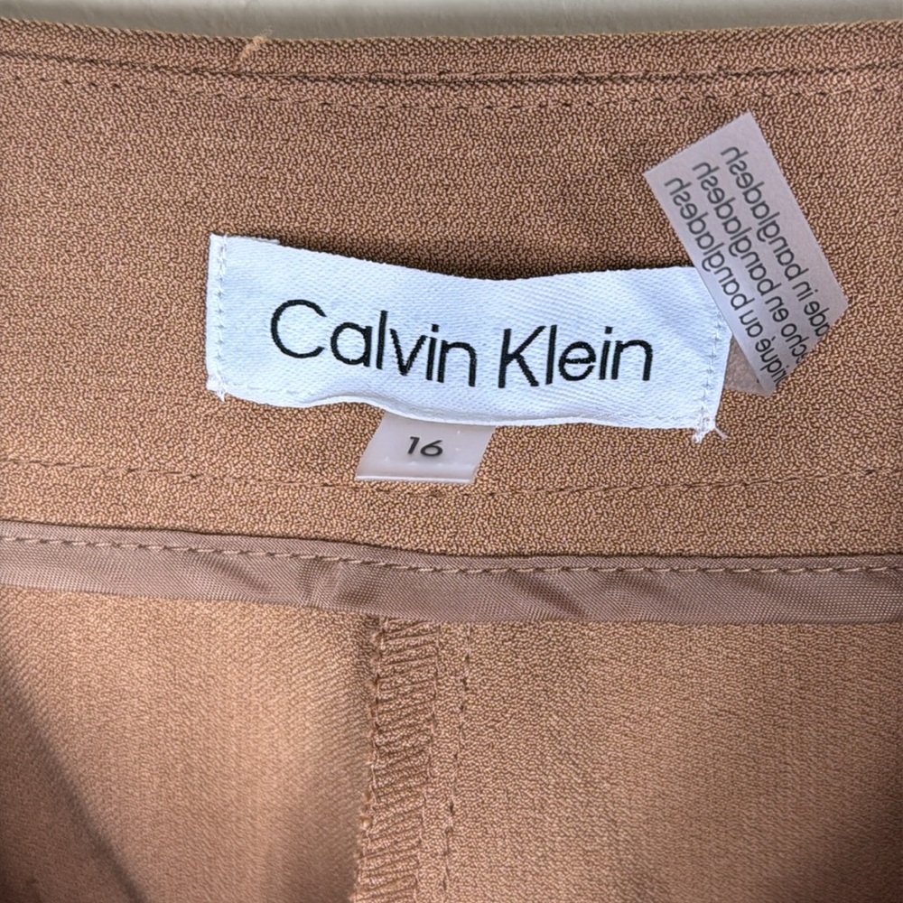 Calvin Klein Pants Brown Straight Leg High Rise in Sizes 8, 10, 14 16, - Picture 11 of 13